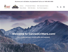 Tablet Screenshot of cannedcritters.com